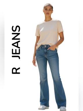 R jeans Women’s Blue High-Rise Bootcut Jeans -